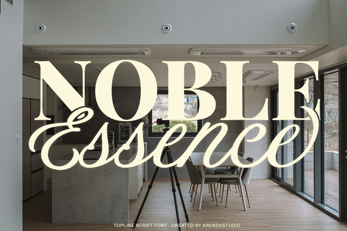 Topline – Elegant Script Typeface, a Script Font by Arendxstudio (Photo 3 of 10)