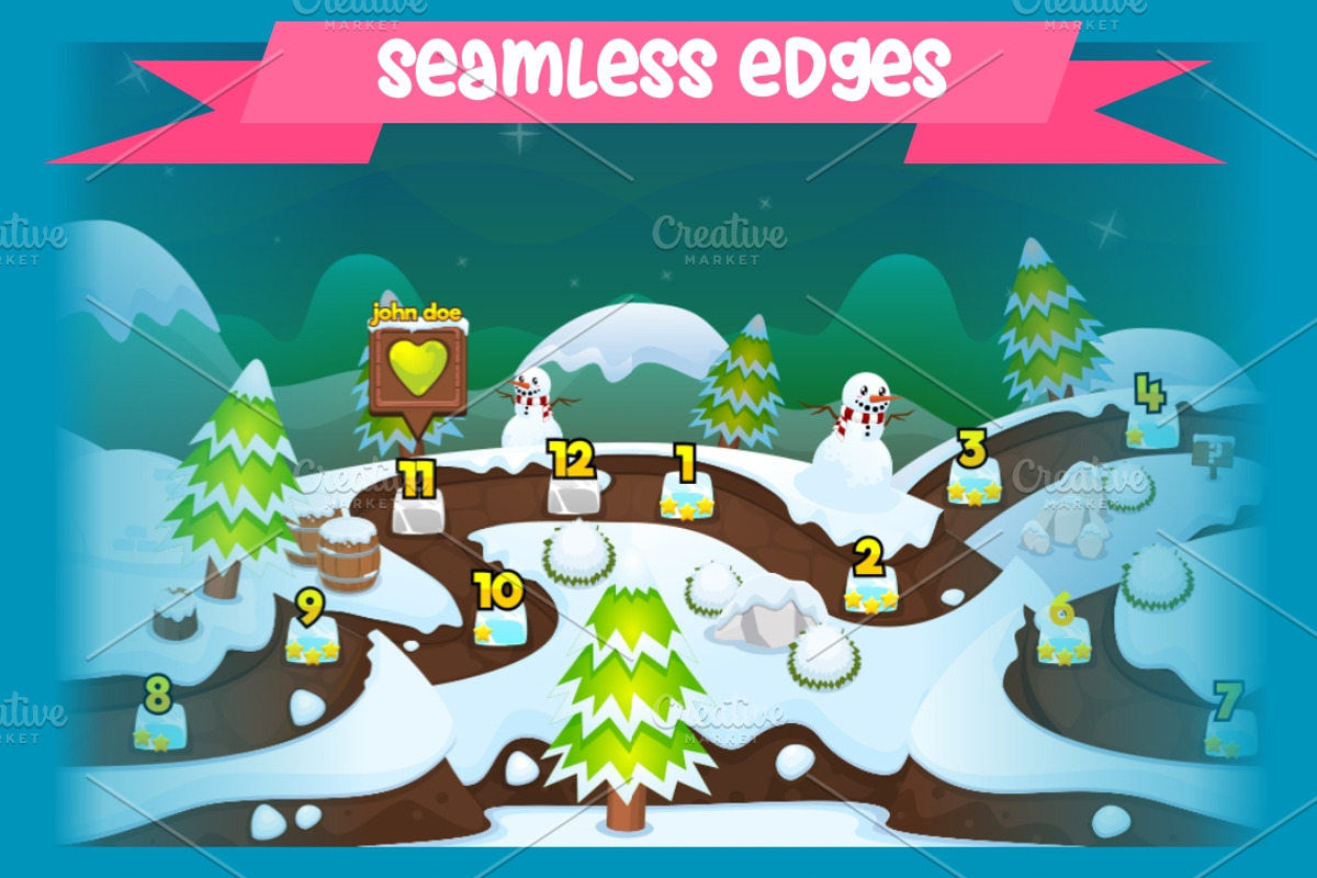 Game Level Map Pack 2, an Illustration by pzUH (Photo 3 of 7)