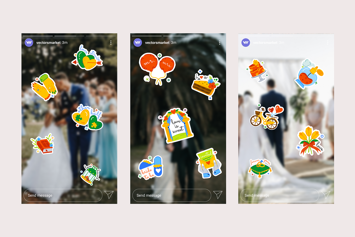 Animated Wedding Stickers, an Emoji Icon by Prosymbols (Photo 3 of 13)