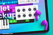 iPad Mockup (11inch) with Earphones, a Product Mockup by Custom Scene (Thumbnail 3 of 8)