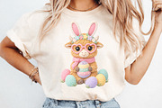 Easter Highland Cow PNG, an Illustration by Watercolor design (Thumbnail 6 of 9)