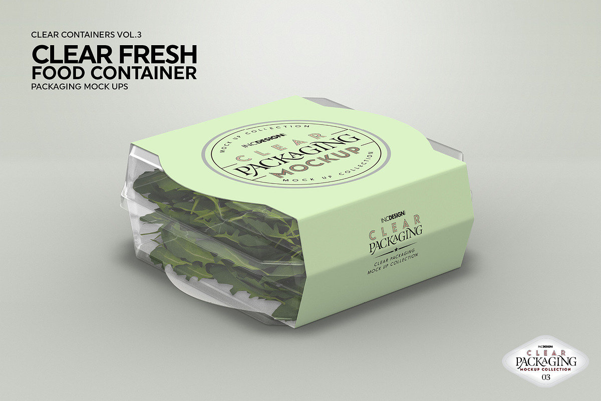 Clear Fresh Food Container Mockup, a Cups & Container Mockup by INCDesign (Photo 4 of 7)