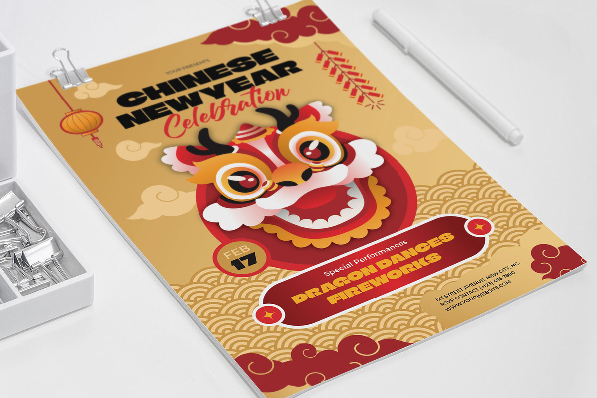 CNY Celebration Barongsai, a Flyer Template by Me55enjah Design (Photo 2 of 4)