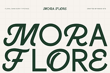 Mora Flore Floral Sans Serif Font