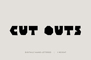 Cut Outs: A Sharp Edged Font, a Slab Serif Font by Britt Fabello (Thumbnail 1 of 6)