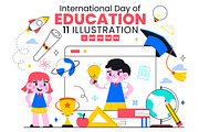 11 International Day of Education, an Education Illustration by denayunebgt (Thumbnail 1 of 5)