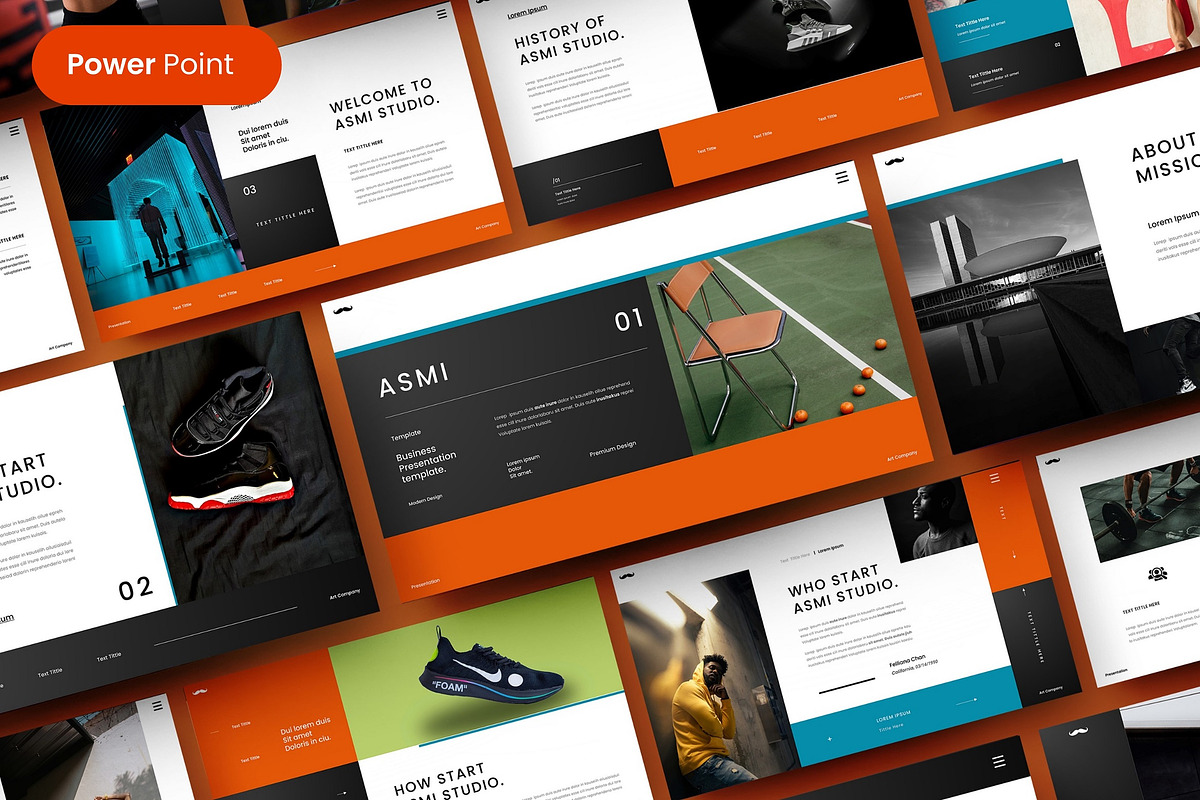 Asmi – Business PowerPoint Template, a Presentation Template by Dens Creative Studio (Photo 1 of 6)