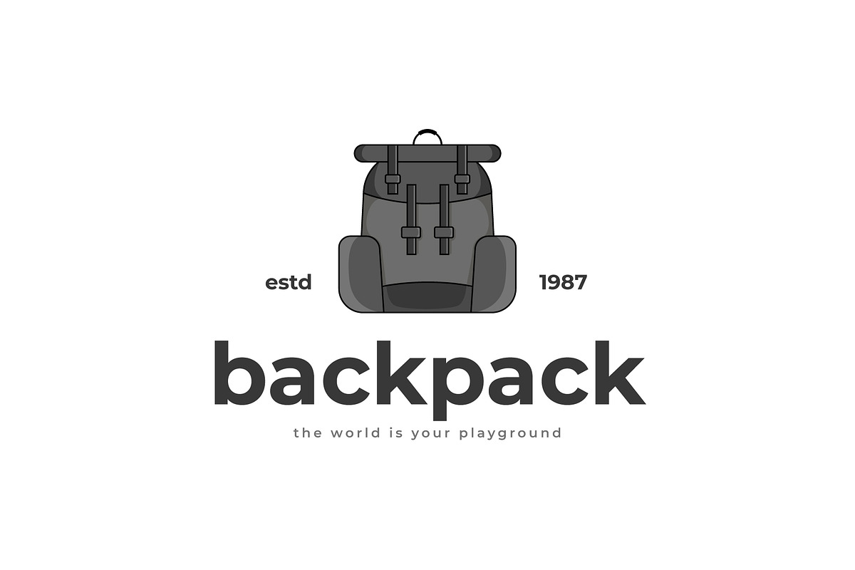 backpack logo icon camping template, a Branding & Logo Template by Pyruos ID
