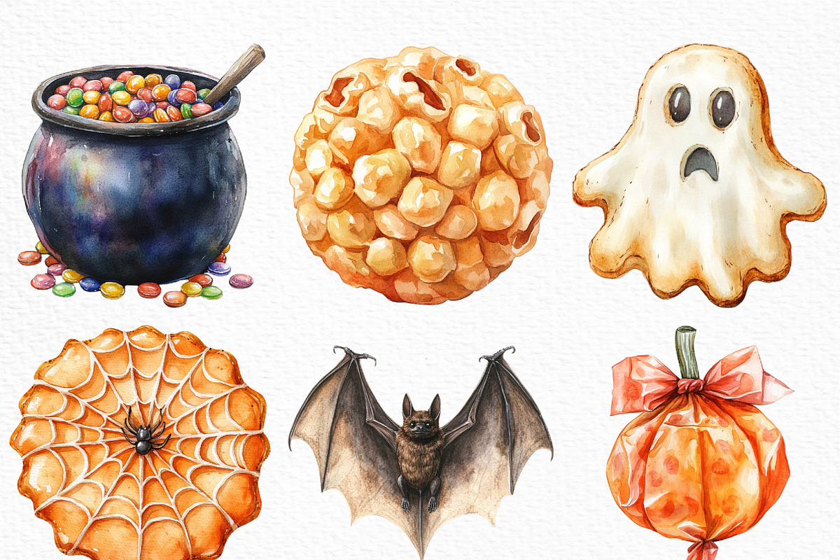 Cute Halloween Sweets PNG, an Illustration by Craft Nest (Photo 3 of 6)