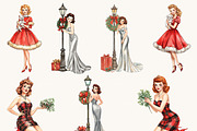 Vintage Glamorous Christmas Party, a Seasonal Illustration by Design Scotch (Thumbnail 4 of 8)