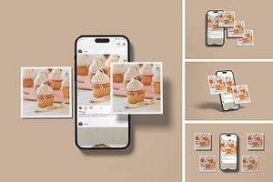 Social Media Mockup Set, an iPhone Mockup by PaperMoon
