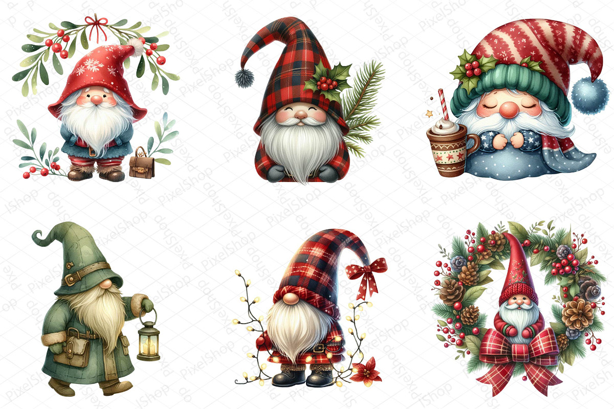 Cute Christmas Gnome Sublimation Bun, an Illustration by DreamPrint404 (Photo 5 of 6)
