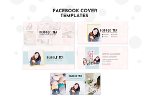 Facebook Template Blue Pastel Canva