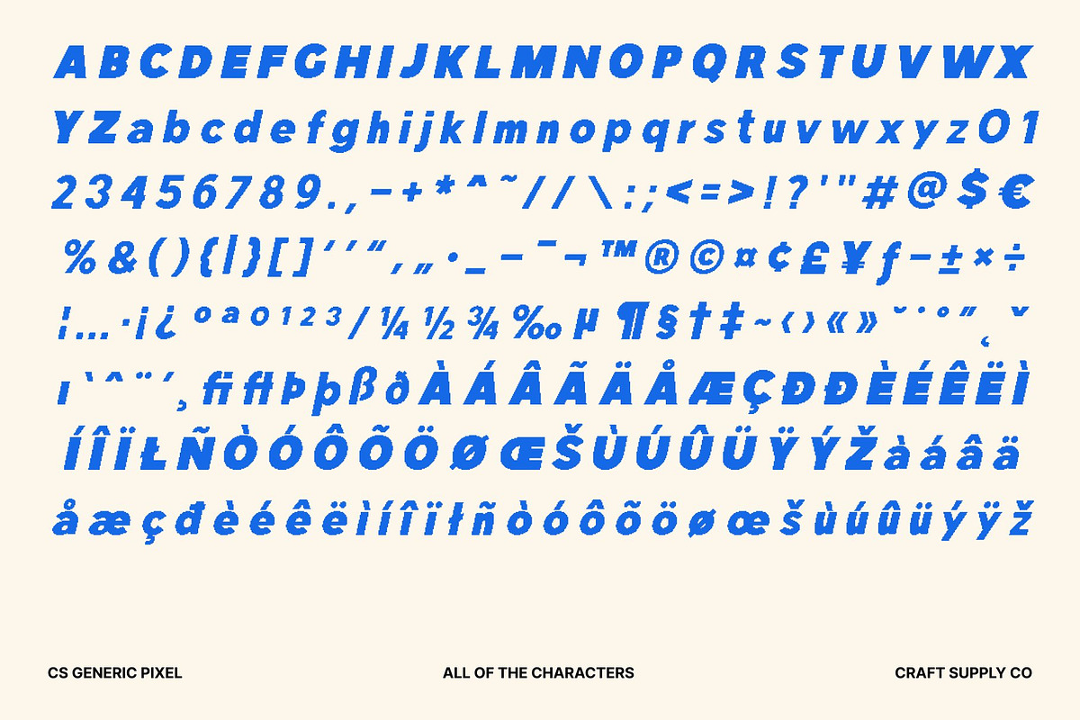 CS Generic Pixel, a Sans Serif Font by Craft Supply Co. (Photo 8 of 8)