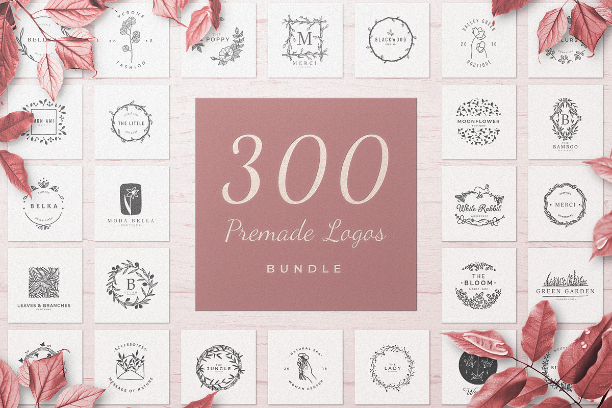 300 Premade Logos Bundle, a Branding & Logo Template by Michael Rayback Design (Photo 1 of 19)
