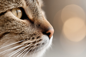 Cat face with sharp eye, nose, an Animal Photo by MistyDay