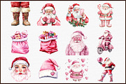 Pink Trendy Christmas Santa Png Bund, an Illustration by Sublimation Artist (Thumbnail 4 of 6)