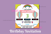Kids birthday invitation template, an Invitation Template by Asfacute (Thumbnail 2 of 3)