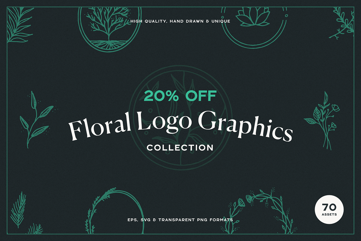 Floral Logo Graphics Bundle, a Decorative Illustration by Kin Design (Photo 2 of 11)