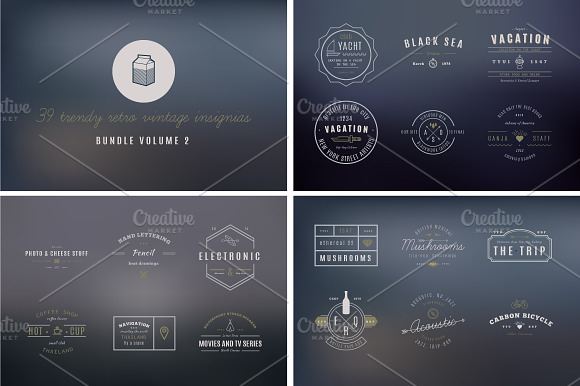 39 Trendy Retro Vintage Insignias