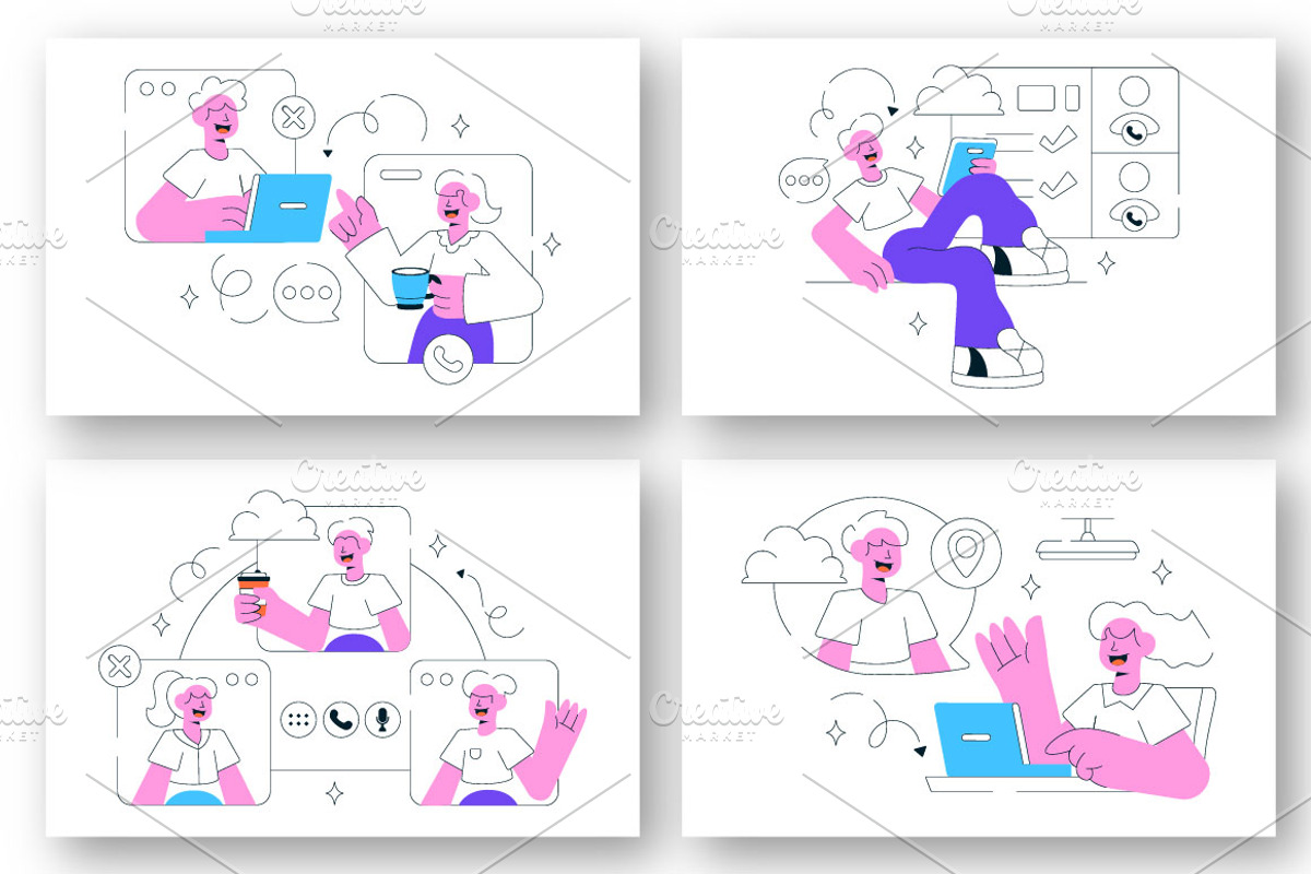 10 Remote Team Offsite Illustration, a Person Illustration by denayunebgt (Photo 2 of 4)