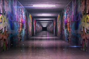 Graffiti walls stock photo containing architecture and walls