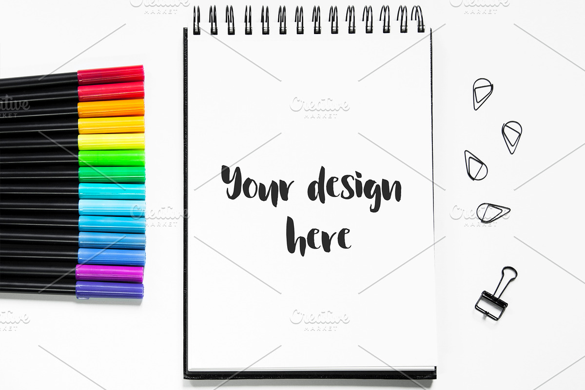 Sketchbook Mockups, a Print Template by Ale Estrada (Photo 3 of 6)
