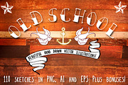 Old School Tattoo Vector Bundle, an Education Illustration by Violet LeBeaux (Thumbnail 2 of 4)
