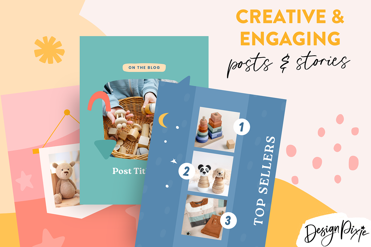 Kids Instagram Templates Canva, a Social Media Template by Design Pixie (Photo 8 of 8)