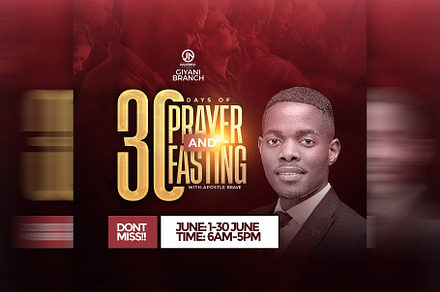 Prayer and Fasting Church flyer Temp