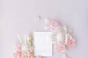 Greeting Card Mockup Flatlay - Posy3