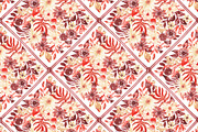 Fall Floral Grid Ornamental Pattern, a Pattern Graphic by SirenaArt (Thumbnail 3 of 11)