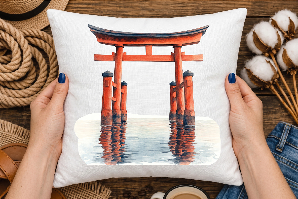 Watercolor Japan Clipart, a Seasonal Illustration by designcity5 (Photo 4 of 5)