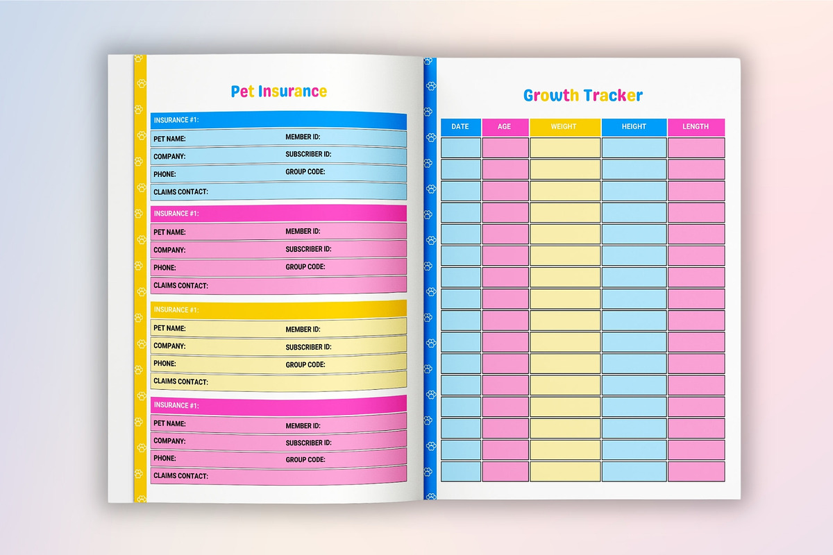 Printable Pet Care Planner, a Stationery Template by Designmela01 (Photo 6 of 8)