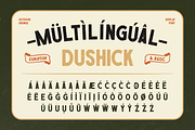 Dushick, a Sans Serif Font by Burntilldead (Thumbnail 11 of 12)