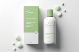 Cream Bottle Packaging Mockup, a Packaging Mockup by graphypix