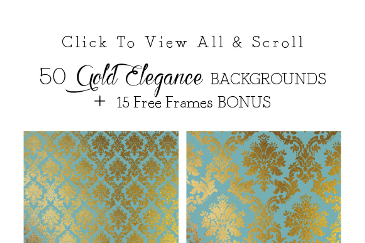 50 Gold Elegance Backgrounds & Bonus, a Pattern Graphic by Artfanaticus (Photo 3 of 5)