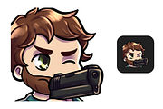 12 Brown Hair&Beard Chibi Boy Emotes, an Illustration by Custom Fonts & Patterns (Thumbnail 4 of 12)