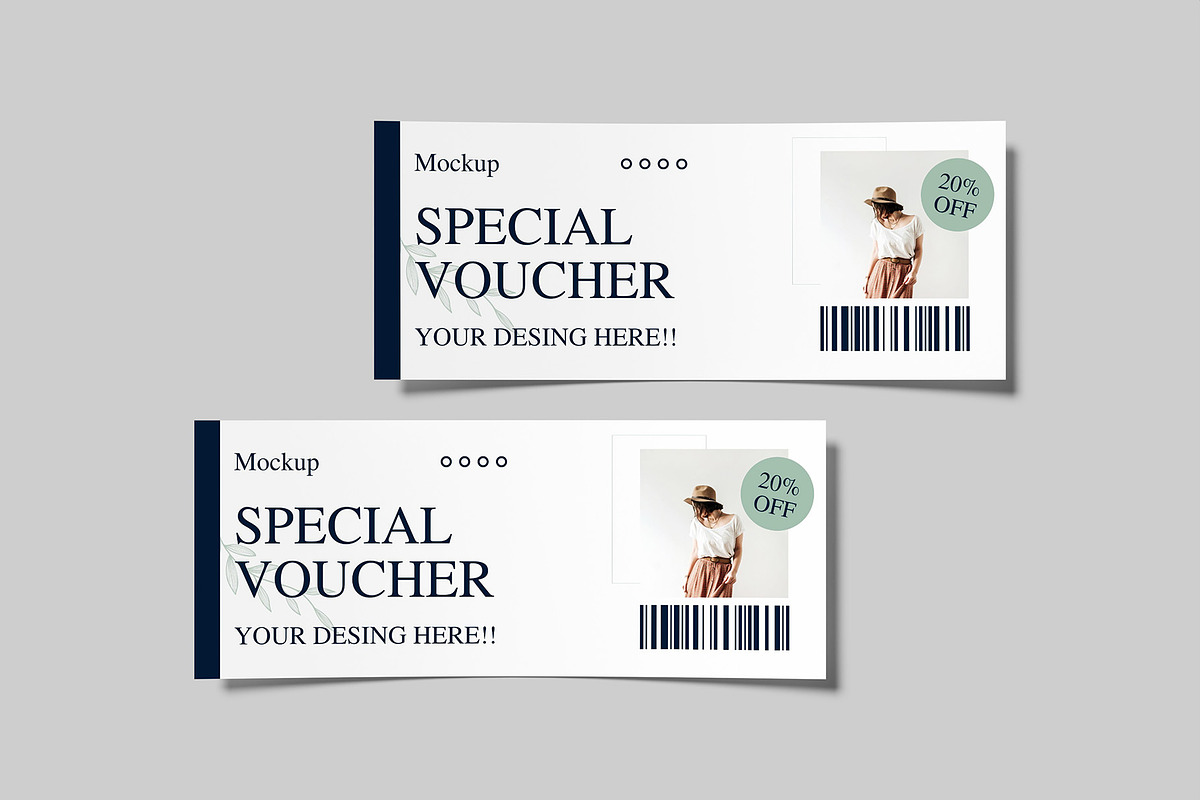 Gift Voucher Mockup, an Advertising Mockup by Graphiculon (Photo 11 of 11)