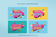 Back to school vector clipart, an Education Illustration by Nadezhda Mikhailova (Thumbnail 6 of 9)