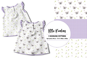 Digital Paper Pack Little Koalas, a Pattern Graphic by Akwadesign