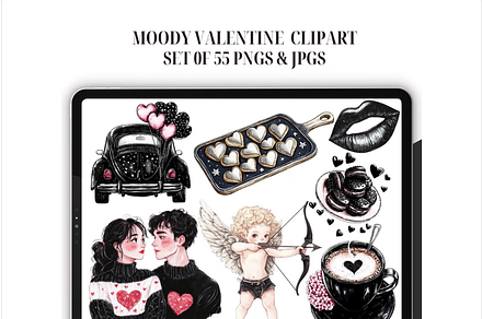 Moody Valentine Clipart