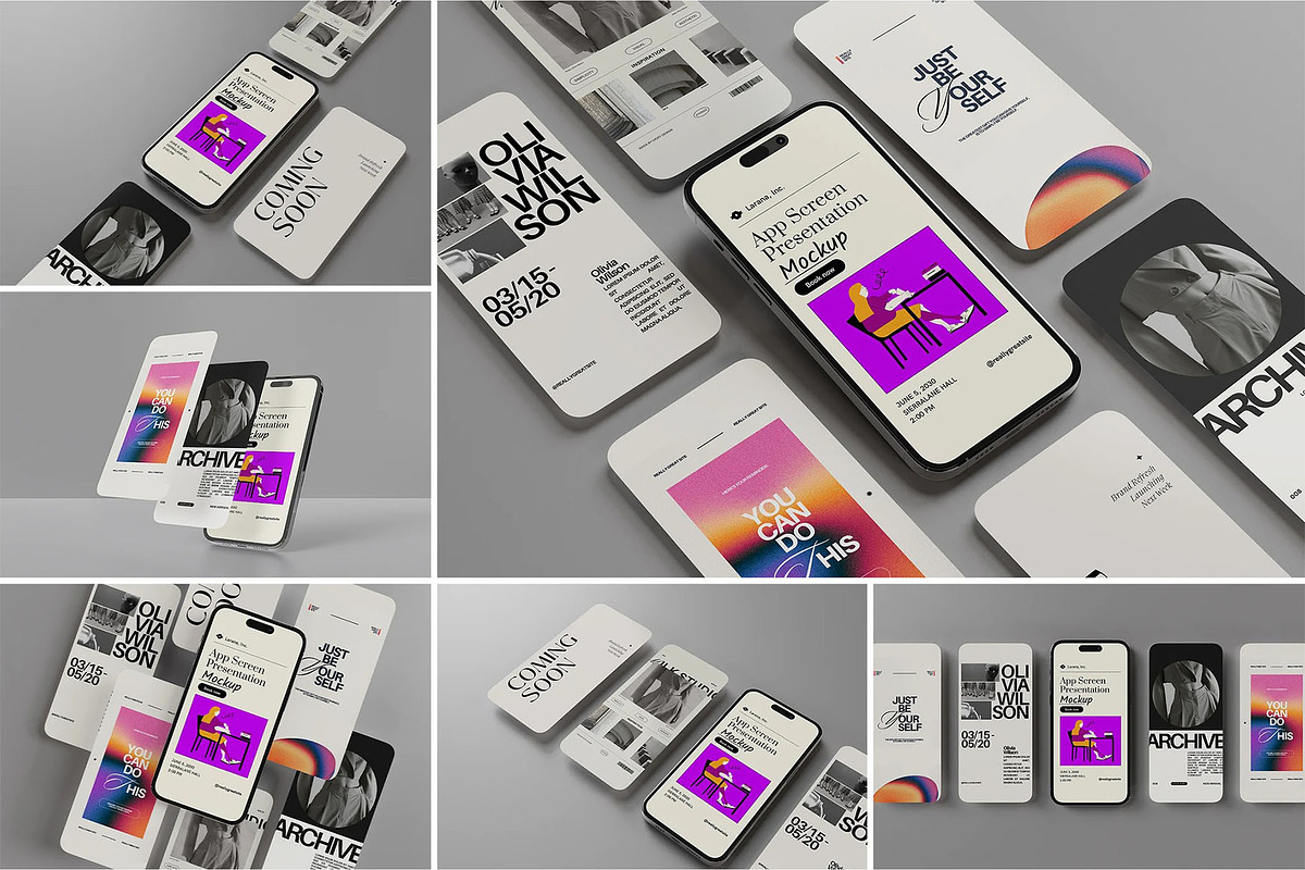Phone Screen Presentation Mockup, a Device Mockup by zippypixelstudio (Photo 1 of 7)