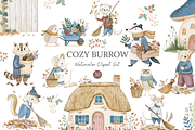Nursery Woodland Animal Clipart Set, an Animal Illustration by Pati Paints (Thumbnail 1 of 7)