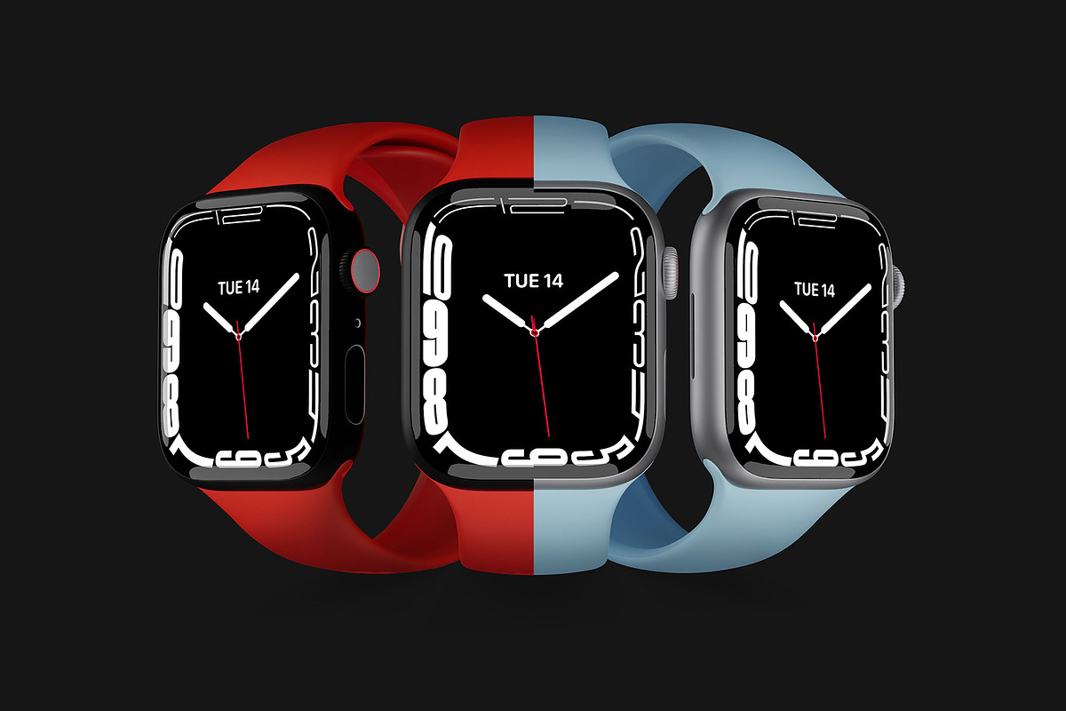 Apple Watch 7 Mockup, a Wearable Device Mockup by neueworld (Photo 6 of 6)