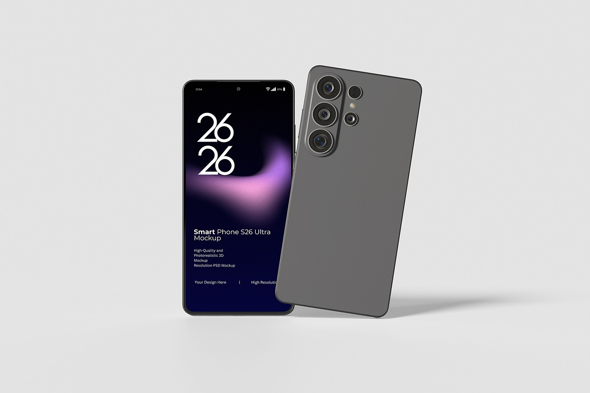 Samsung S26 Ultra Mockup Set 3, an Android Mockup by DSNA Mockup (Photo 4 of 8)