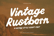 Vintage Rustborn – Retro Script Font, a Script Font by Youthlabs Studio (Thumbnail 1 of 12)