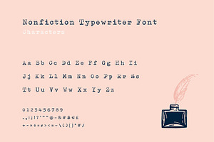 Nonfiction Typewriter Font & Extras