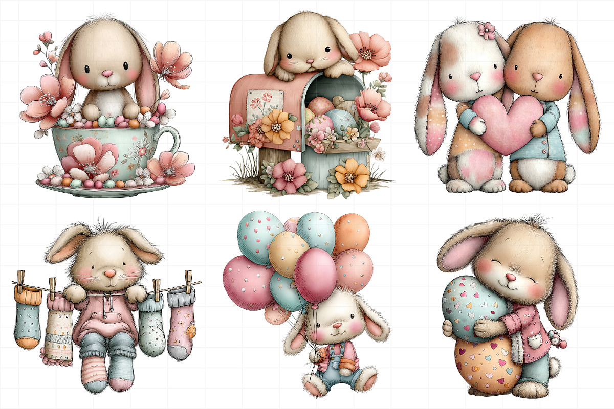 Whimsical Easter Clipart, an Illustration by Daily.Designs (Photo 8 of 8)