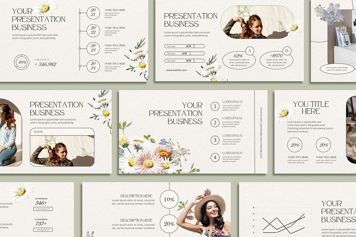 Floral Powerpoint Template, a Presentation Template by SKY CREATION (Photo 5 of 6)